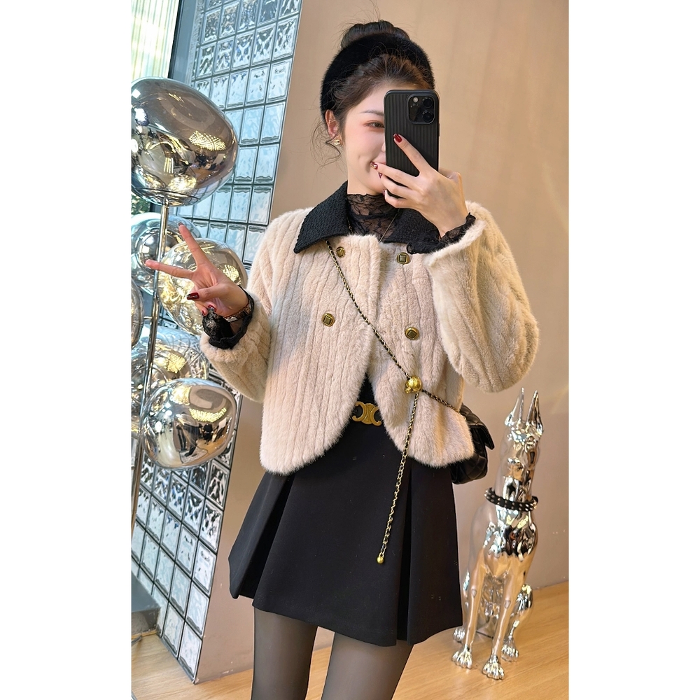 Jacket For Women Autumn Winter Faux Fur Coat French - Picture 5 of 9